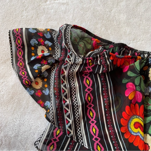 Show Me Your MuMu Mexicali Nica Ruffle Top & Mic Double Slit Maxi Skirt Set - Picture 9 of 16